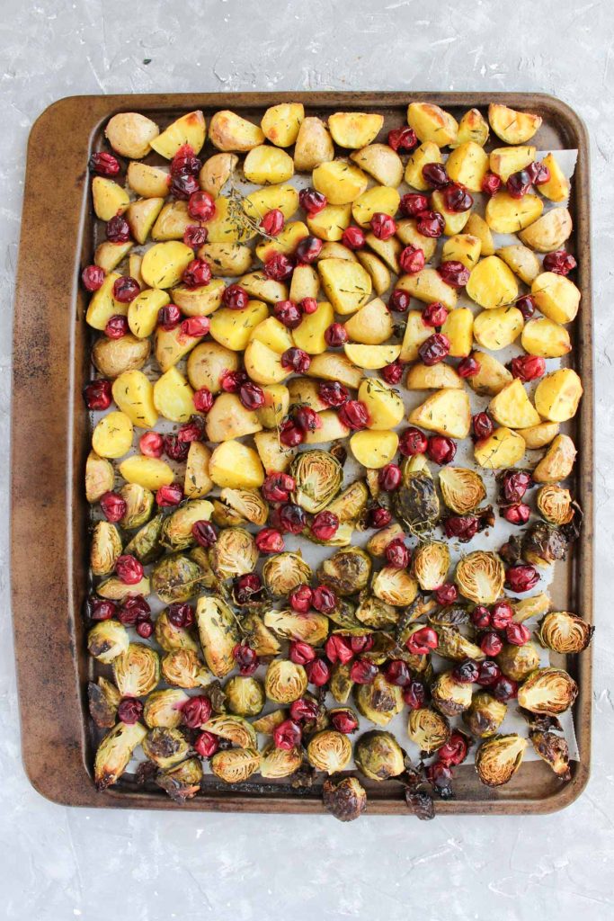 Roasted fall vegetables fresh out of the oven!