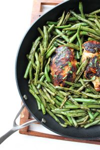 Easy Balsamic chicken dinner ready to be served!