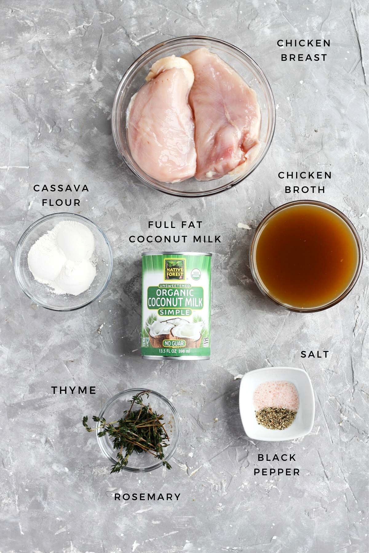 Overhead shot of broth ingredients laid out.