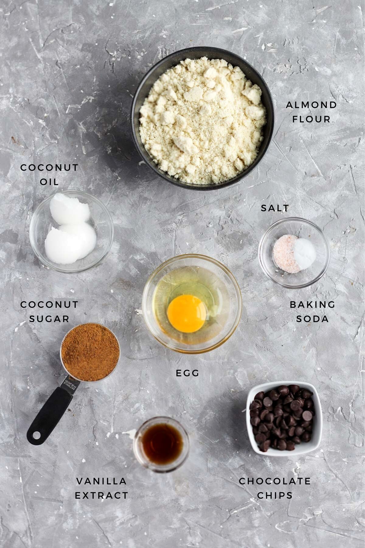 Overhead shot of ingredients.