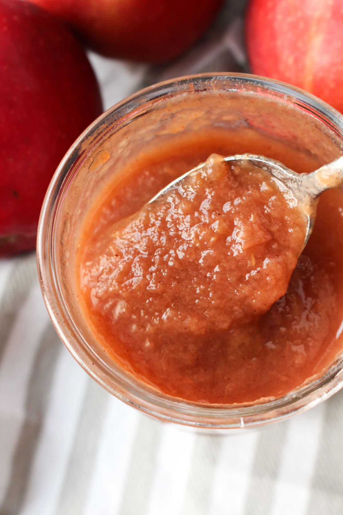 Spoonful of applesauce.