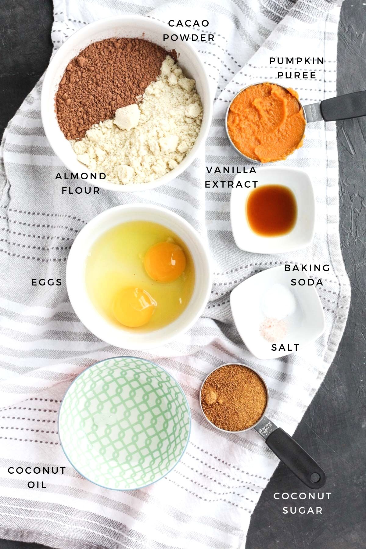 Ingredients for this recipe measured out.