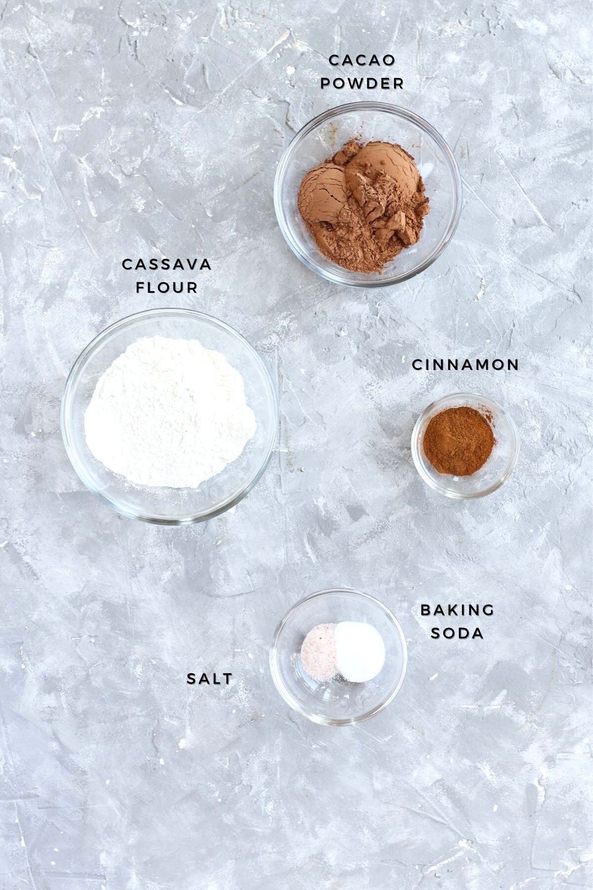 Dry ingredients measured out.