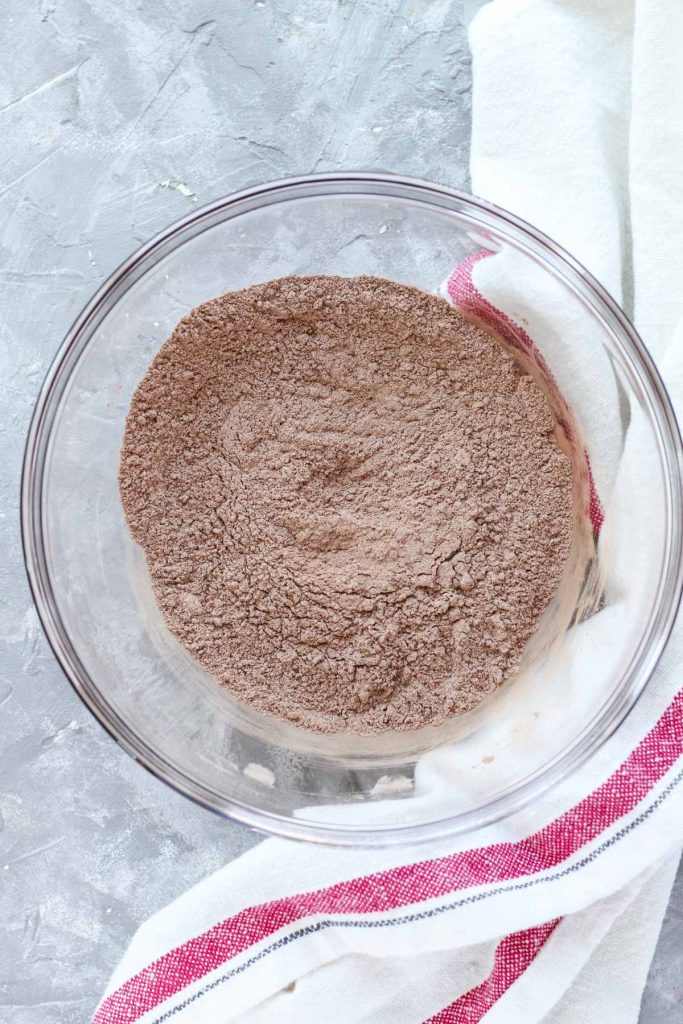Dry ingredients mixed together.