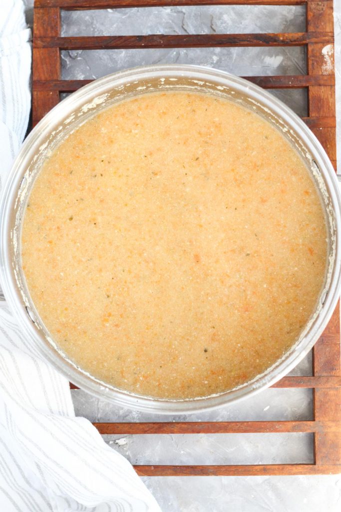 Broth blended with vegetables.