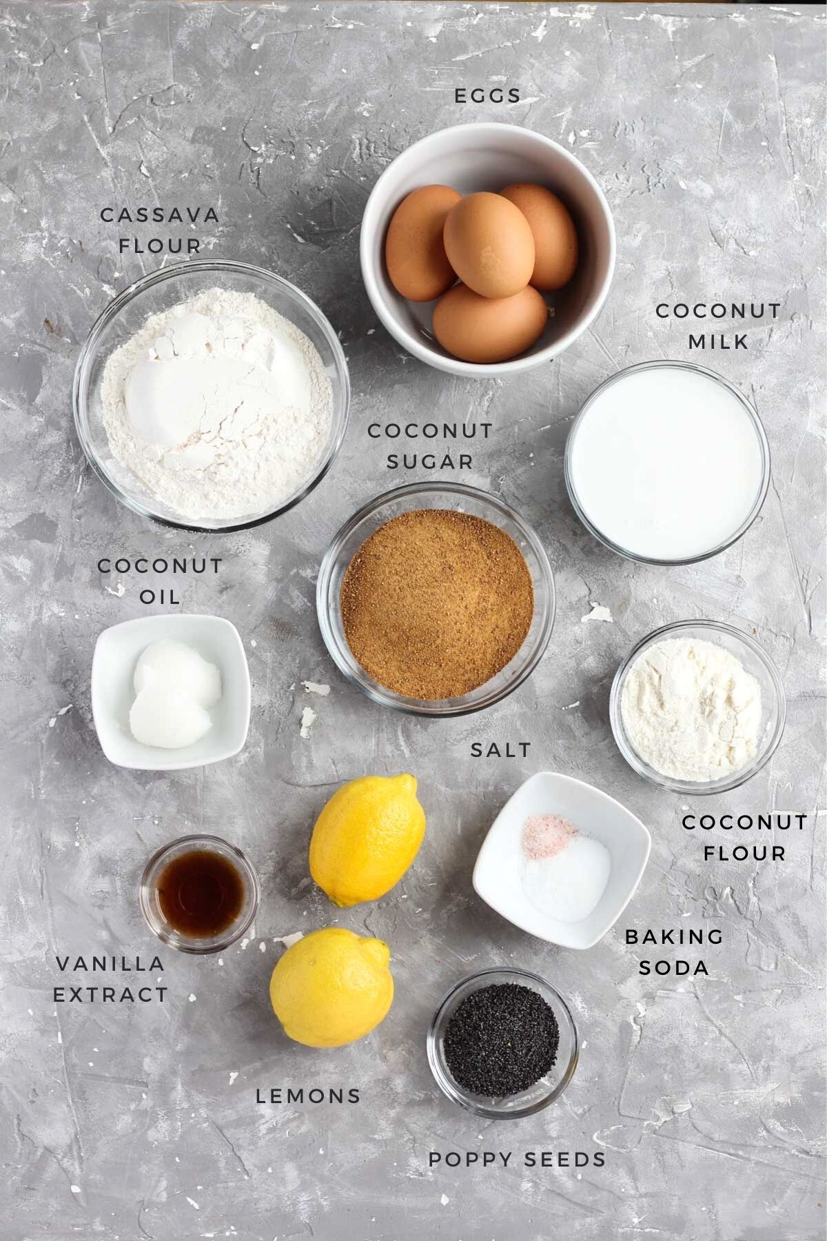 Overhead shot of ingredients.
