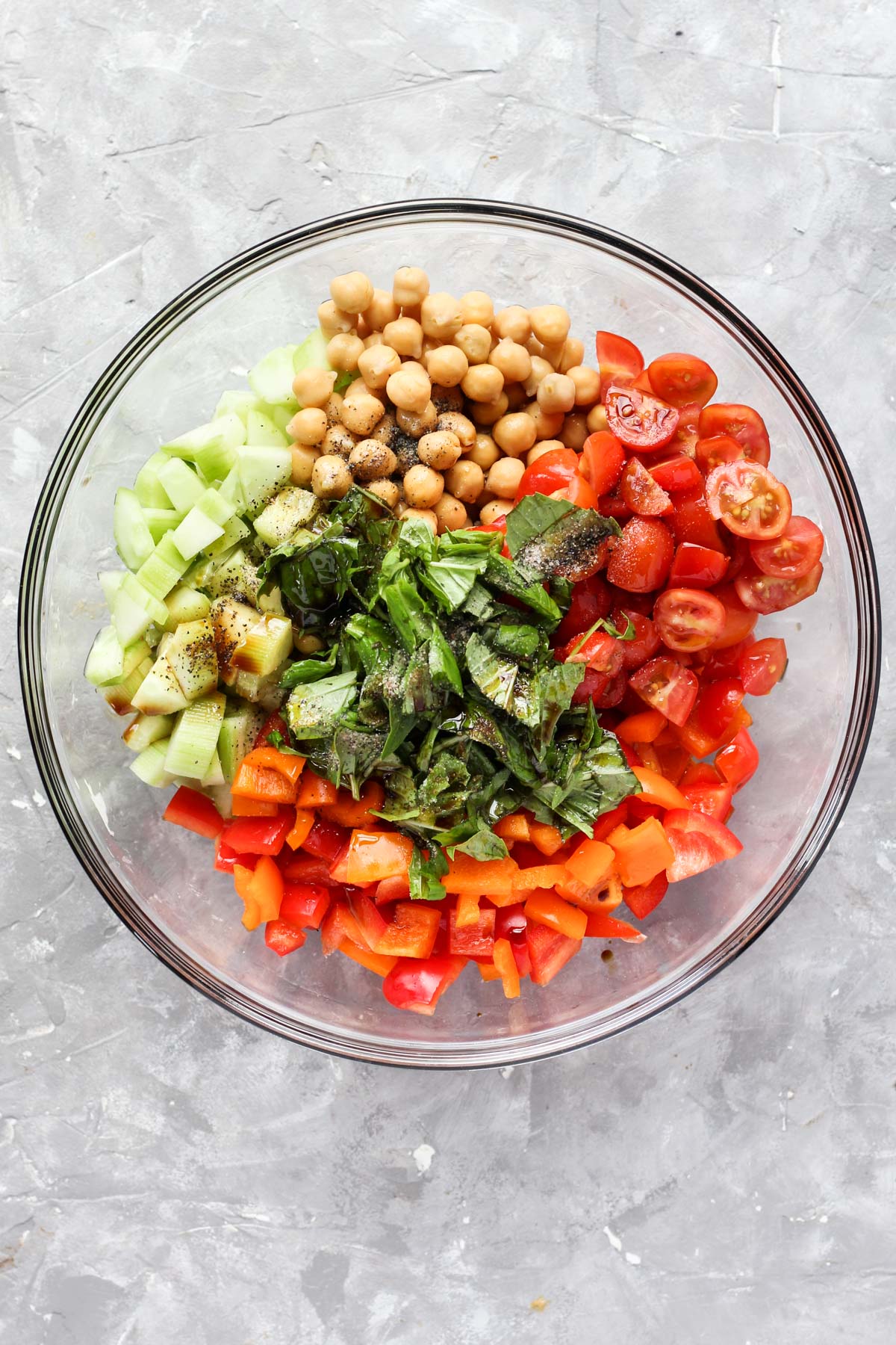 All ingredients in a mixing bowl.