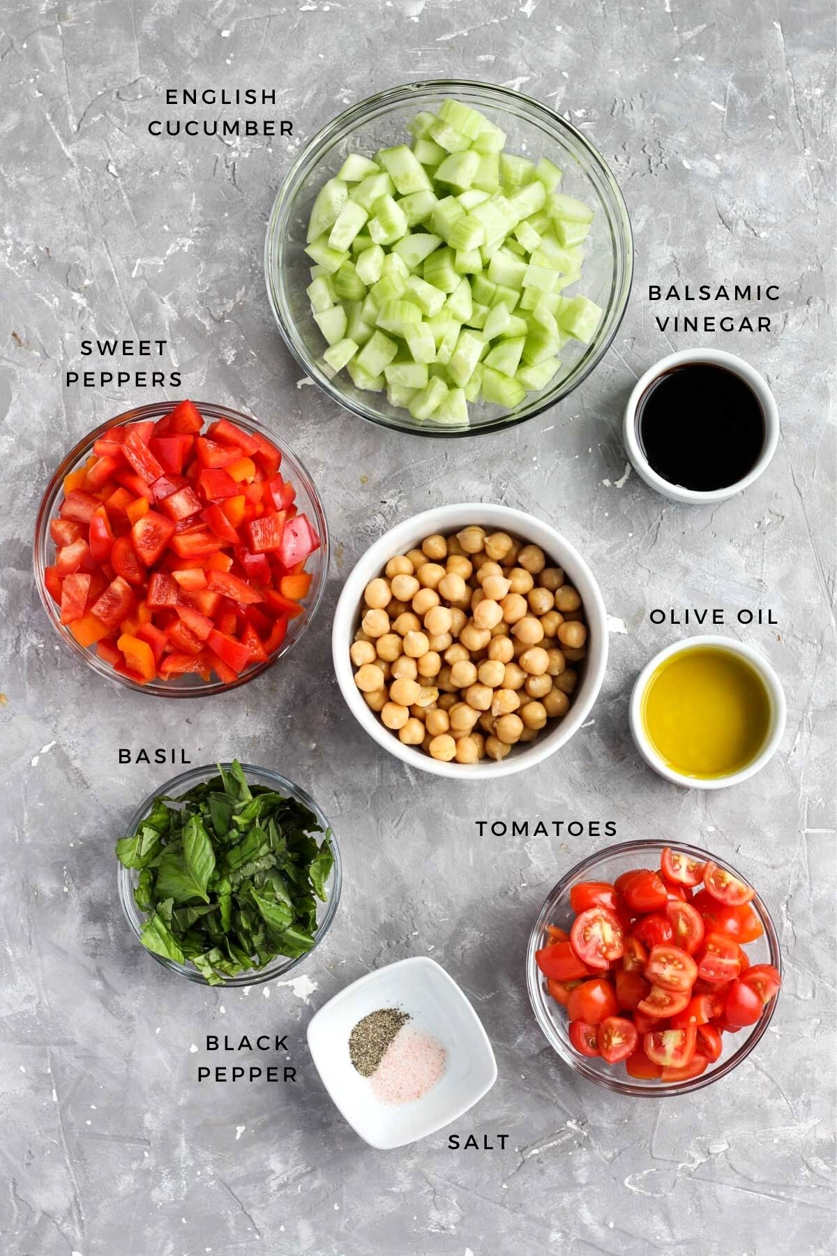 Overhead shot of ingredients.