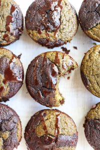 Overhead shot of muffins.