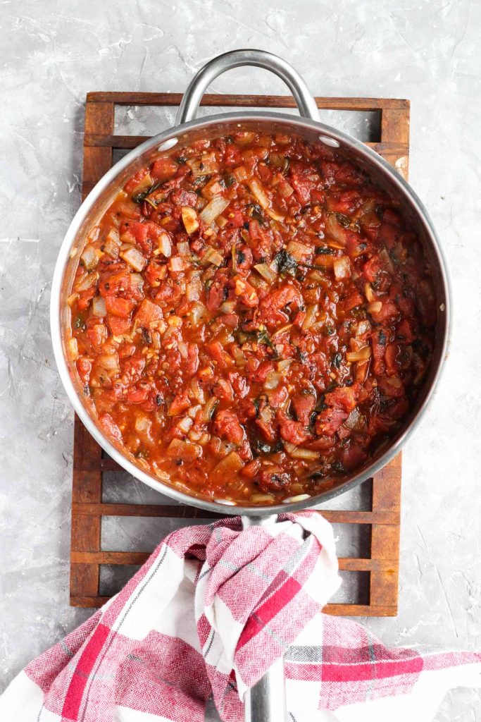 Sauce after cooking.