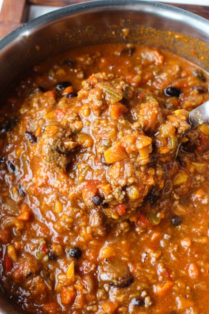 Chili after cooking.