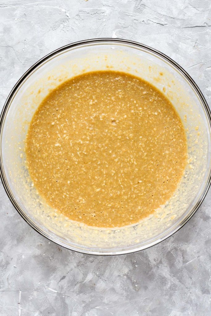 Combined cupcake batter.