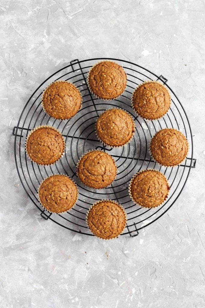 Cupcakes on cooling rack.