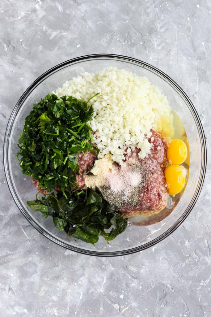 All ingredients in mixing bowl.