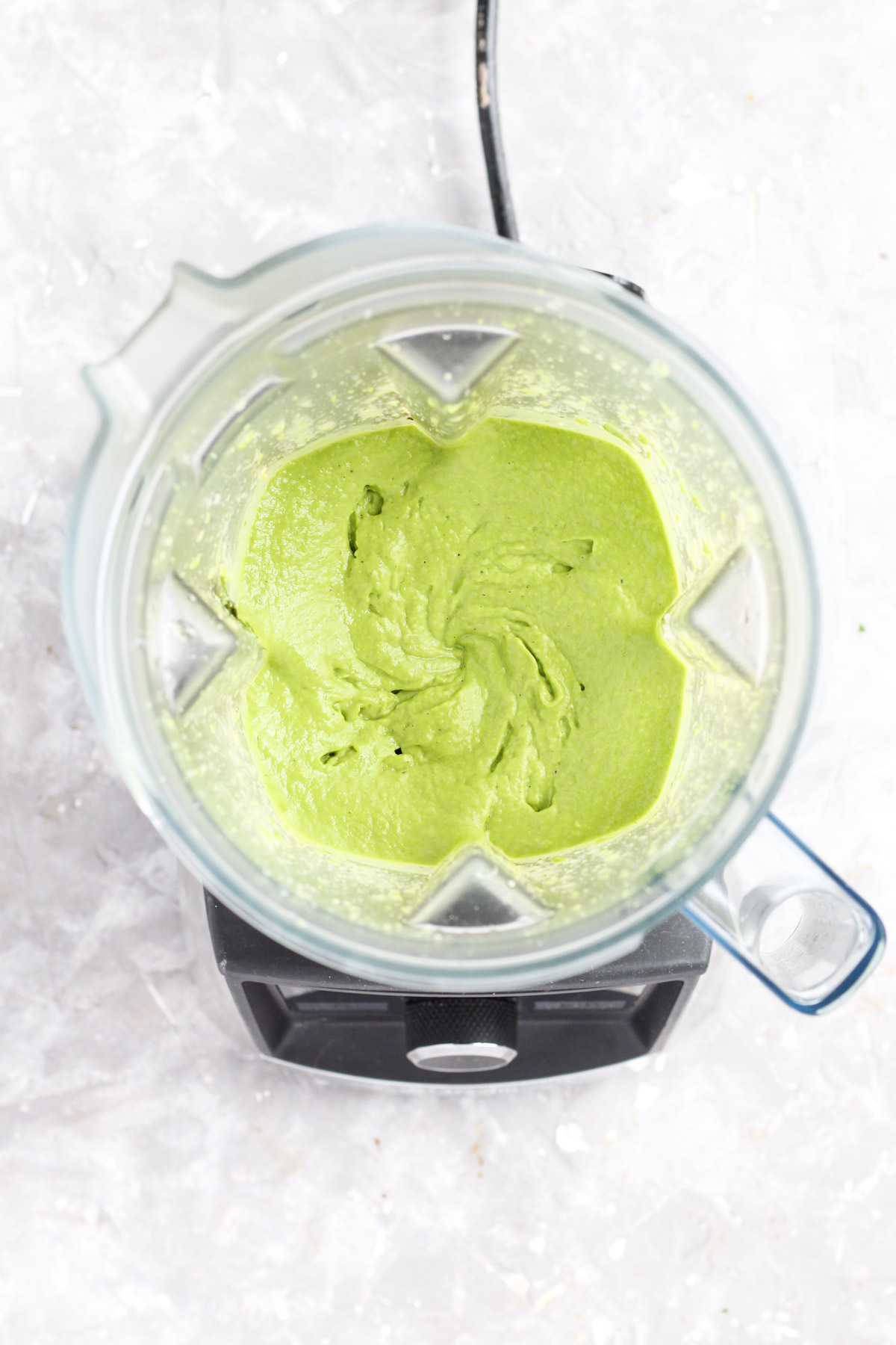 Avocado pesto in blender.