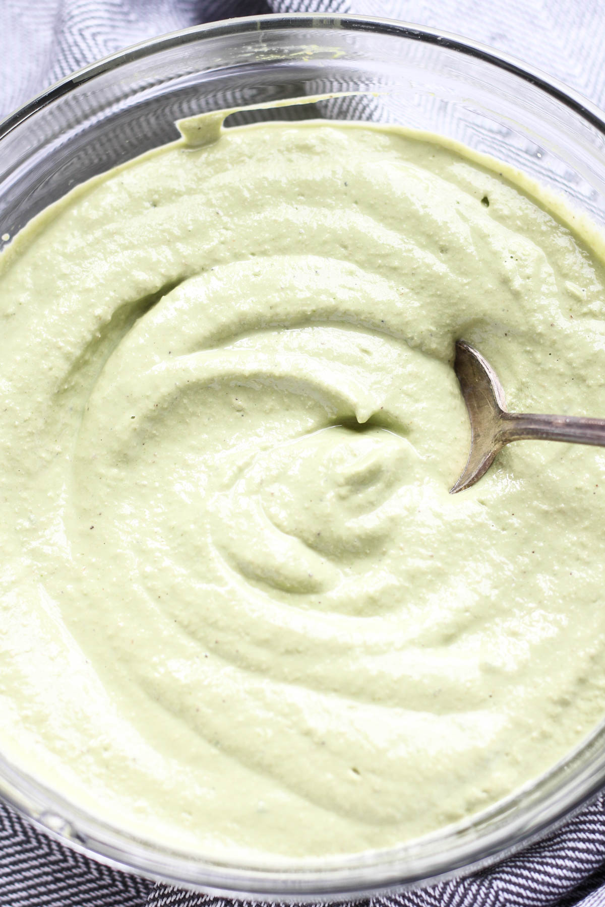 Bowl of creamy walnut pesto.