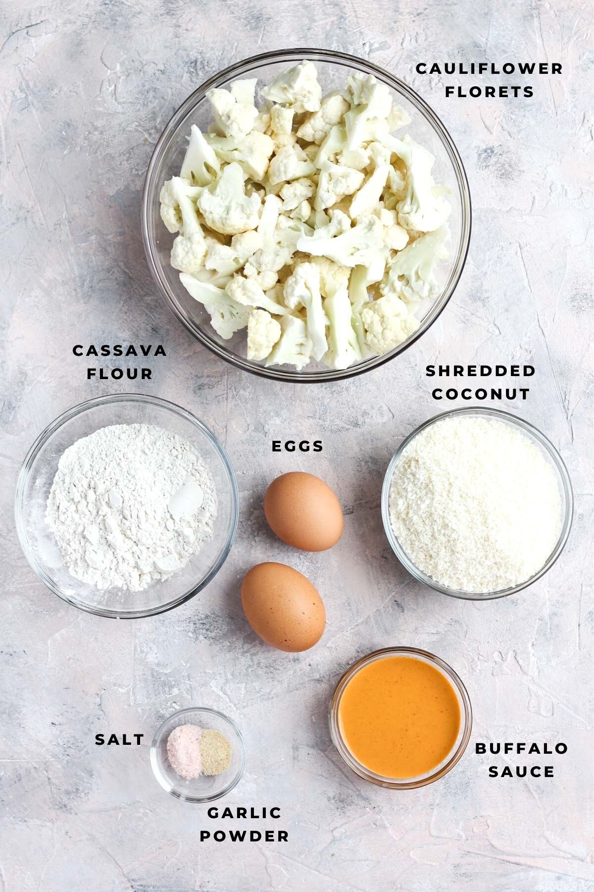 Overhead shot of recipe ingredients.