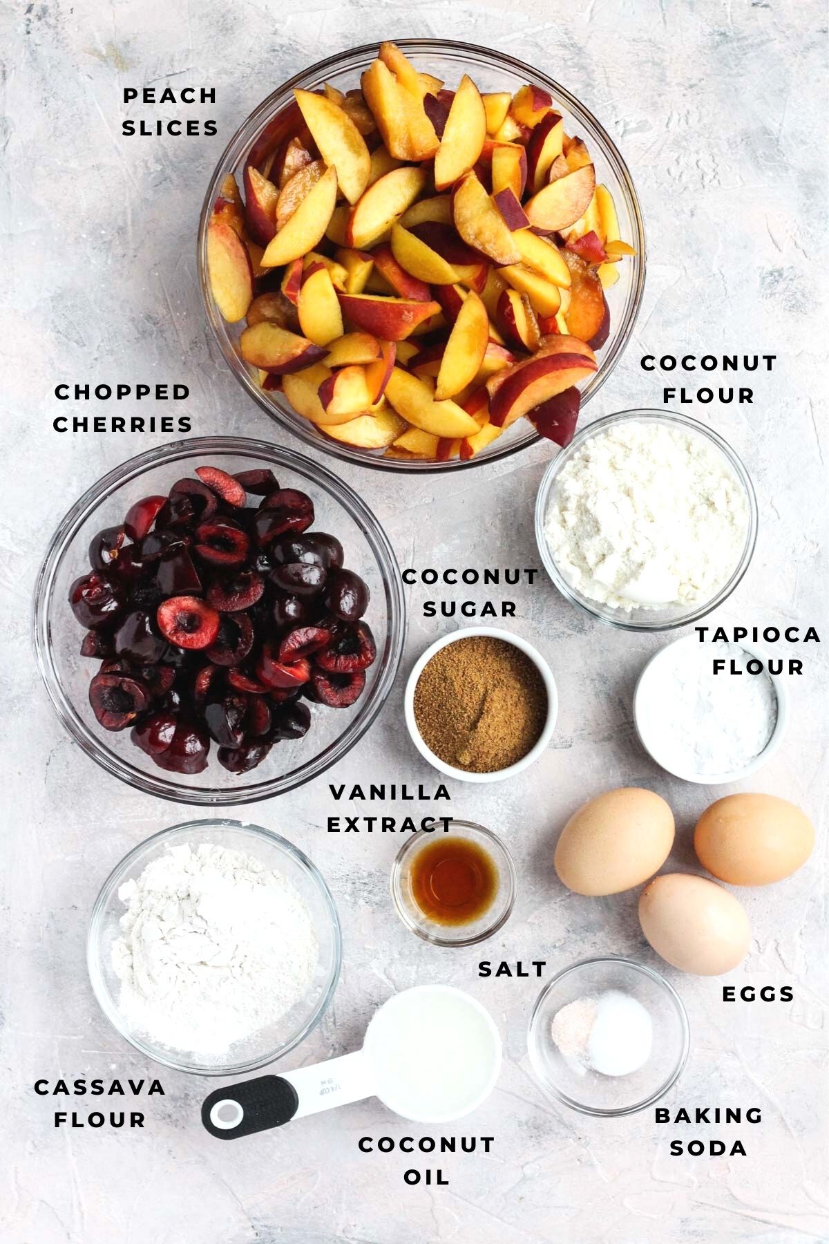 Overhead shot of ingredients.