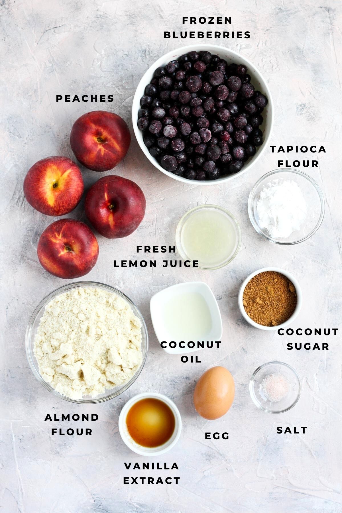 Overhead shot of recipe ingredients.