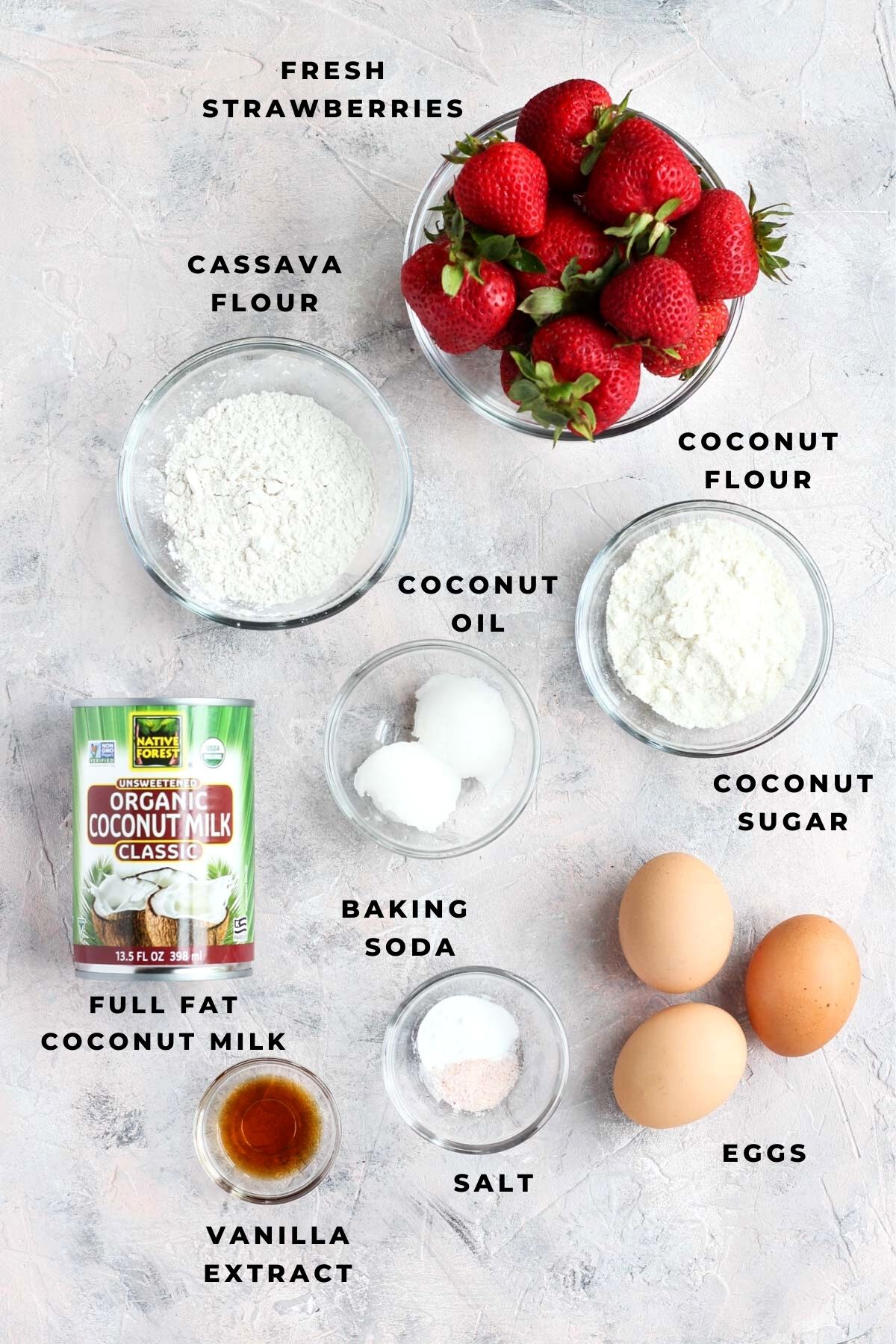 Overhead shot of ingredients.