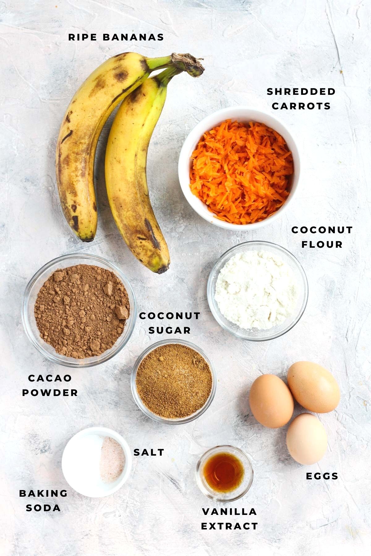 Overhead shot of ingredients.