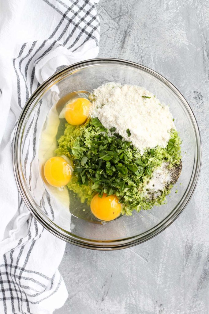 All ingredients in glass mixing bowl.