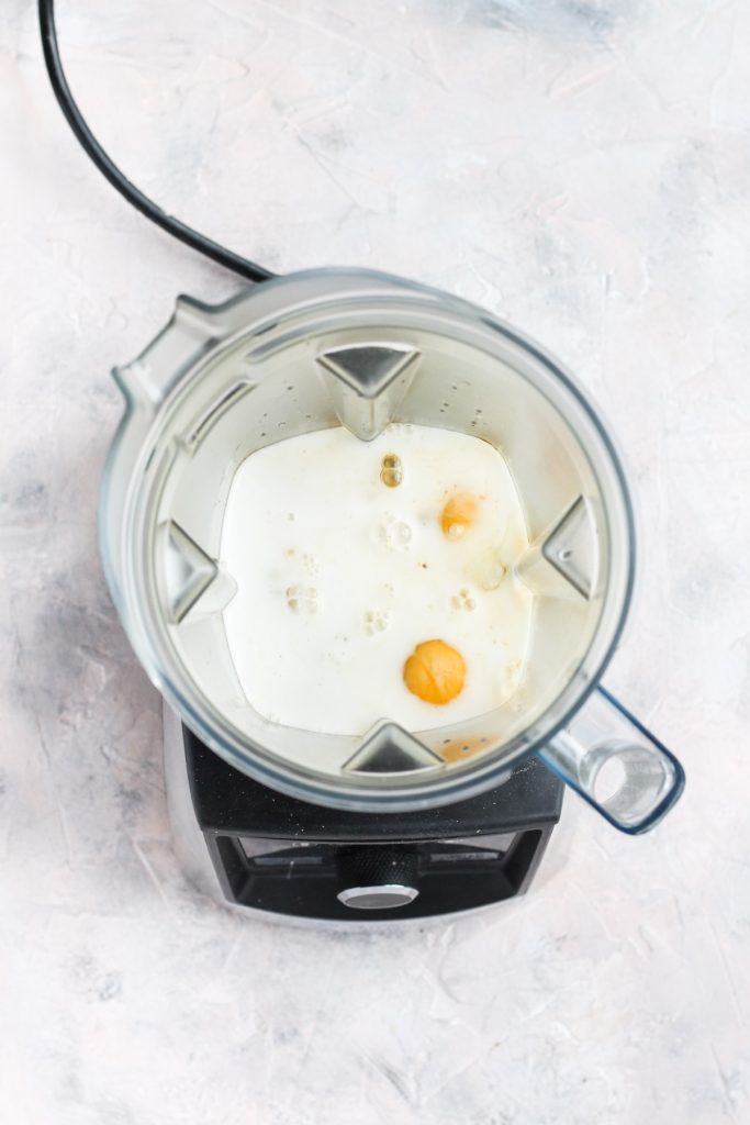 All ingredients in a blender.