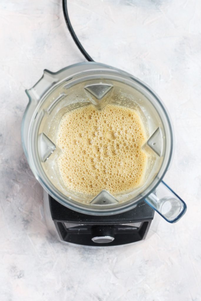 All ingredients after being mixed on a high speed in blender.