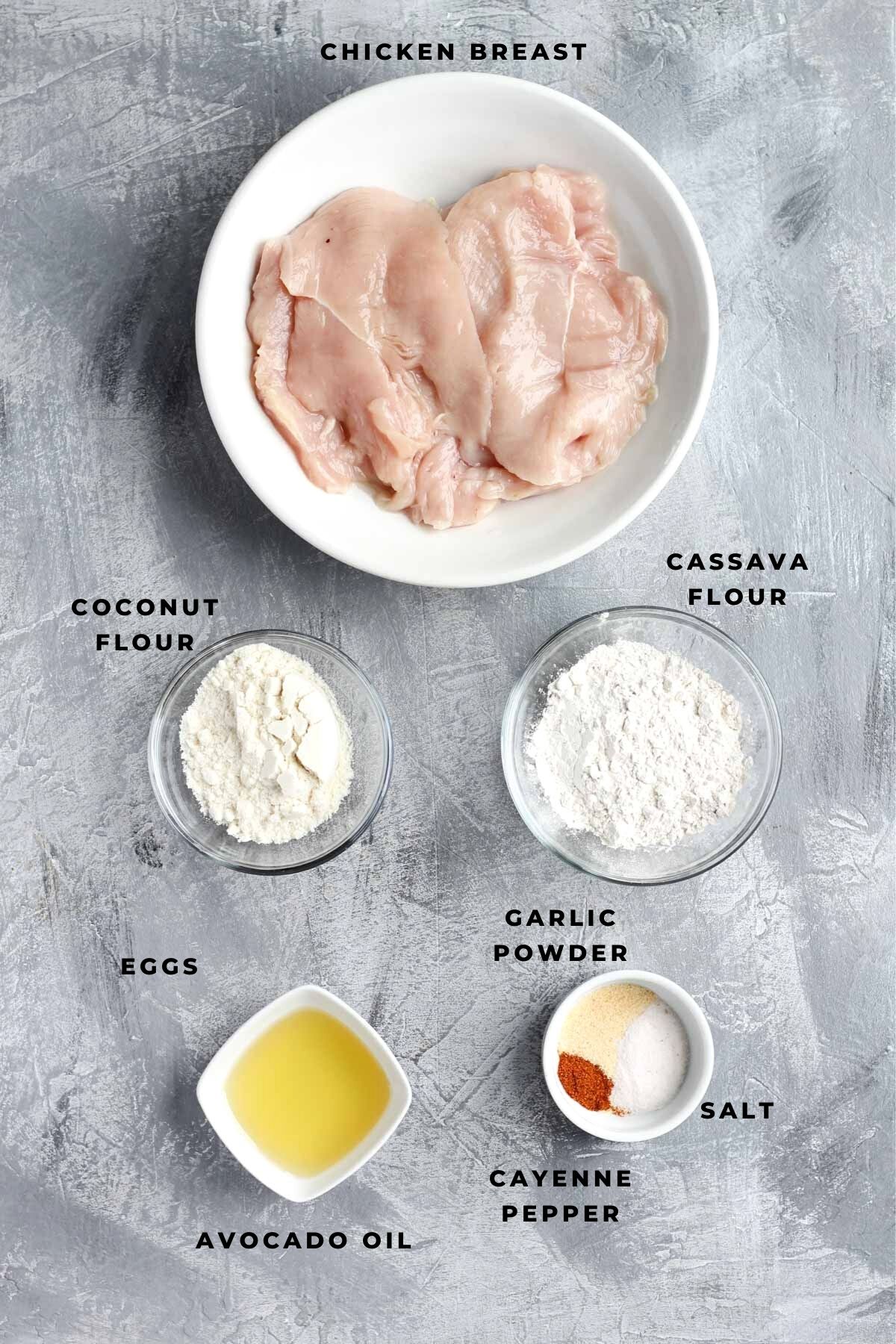 Overhead shot of ingredients.