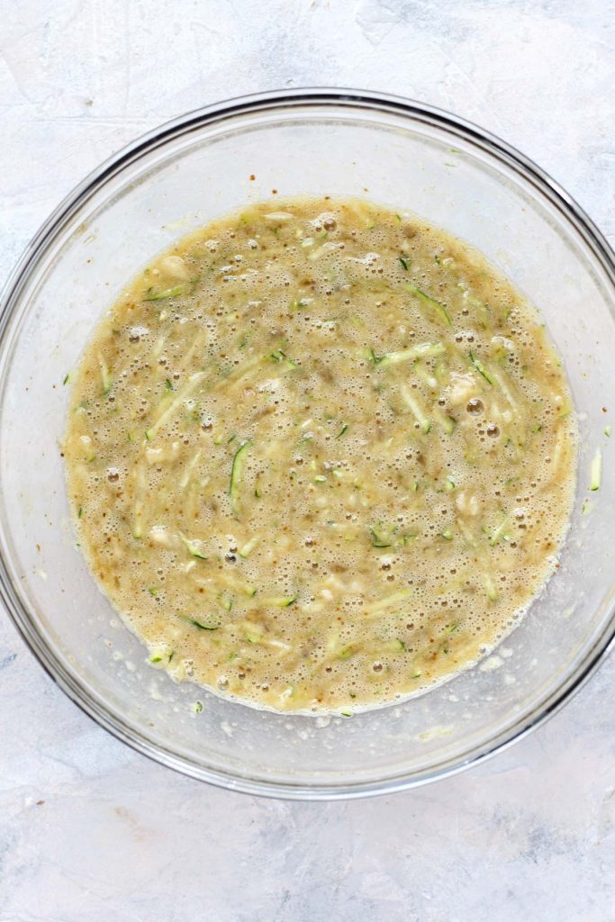 Bowl with wet ingredients.