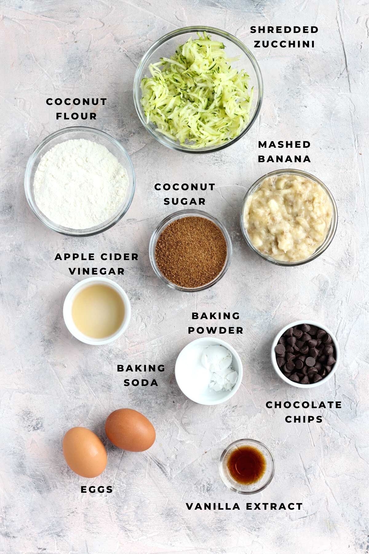 Overhead shot of ingredients.