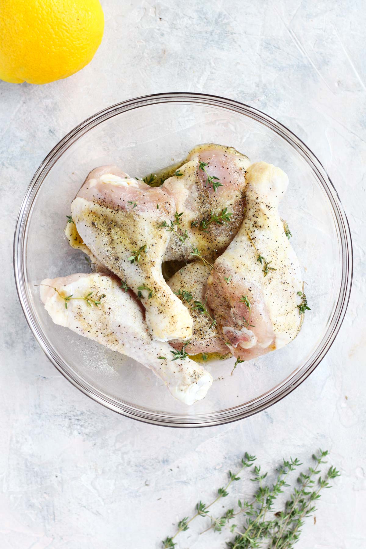 Bowl of seasoned wings.