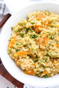 Big bowl of butternut squash risotto.
