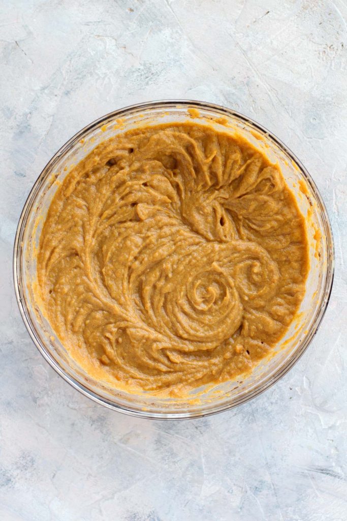 Bowl of sweet potato mash.