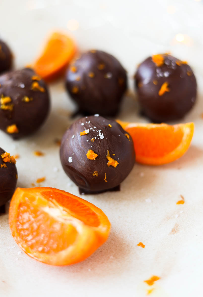 Truffle with orange slices.
