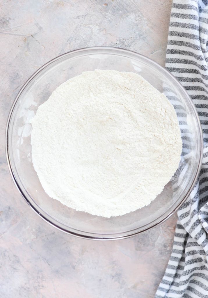 Dry ingredients mixed together.