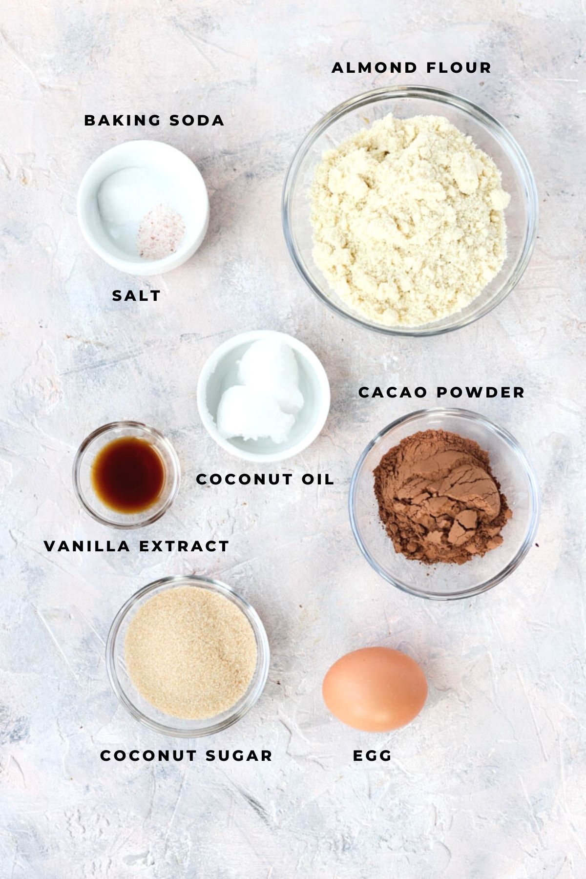 Overhead shot of biscotti ingredients.