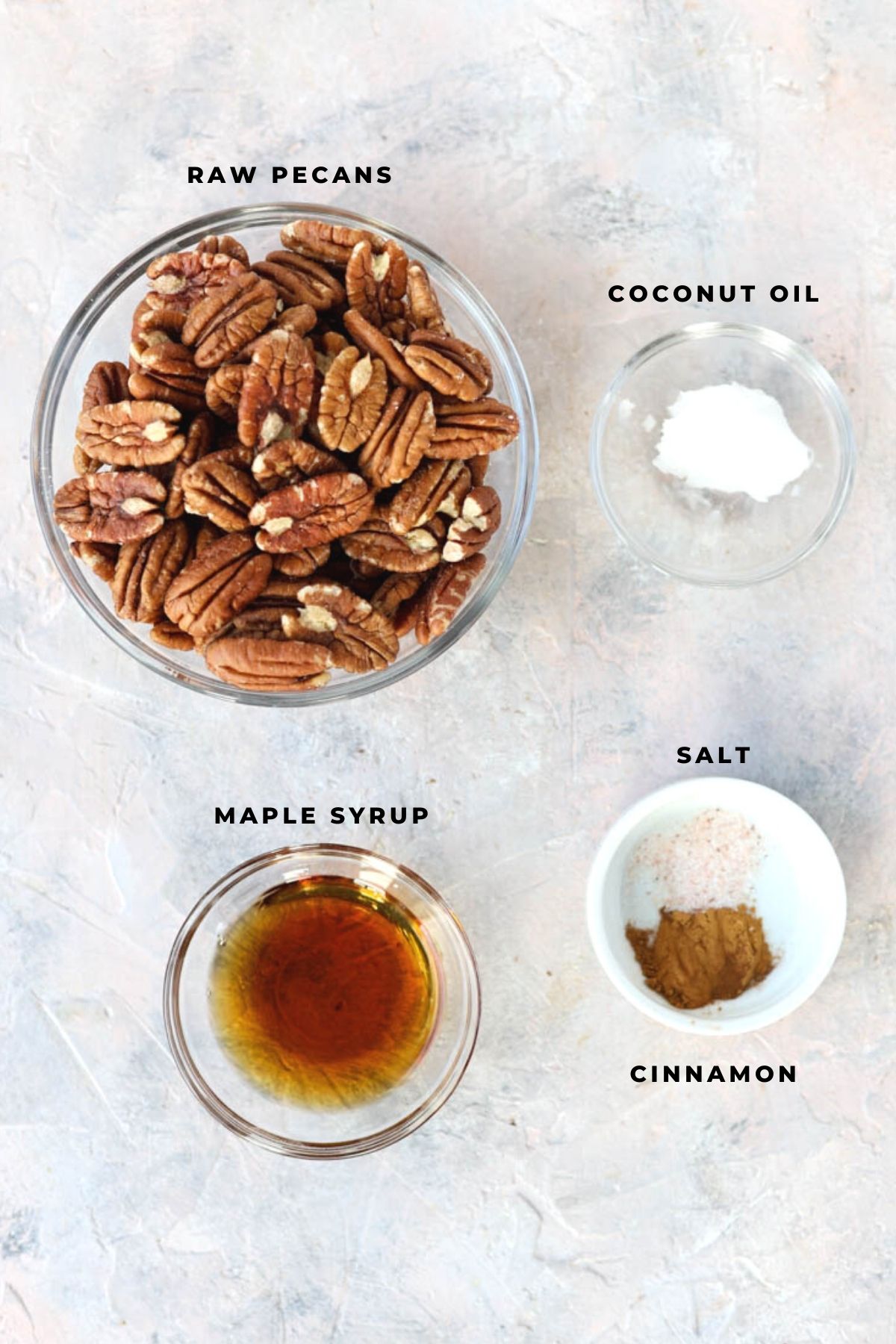 Overhead shot of ingredients.