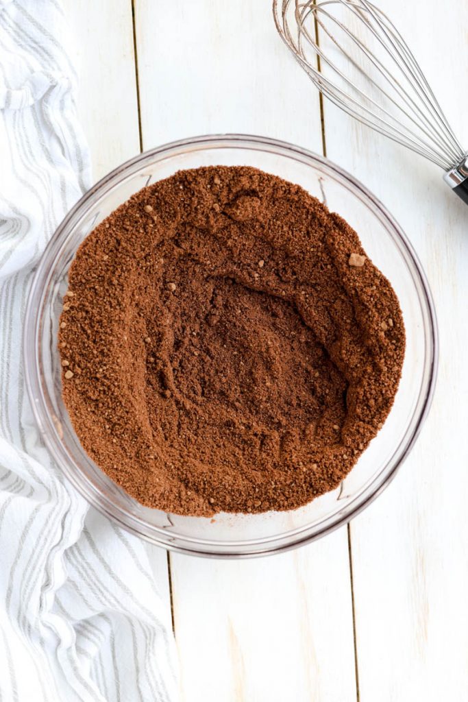 Dry ingredients in mixing bowl.