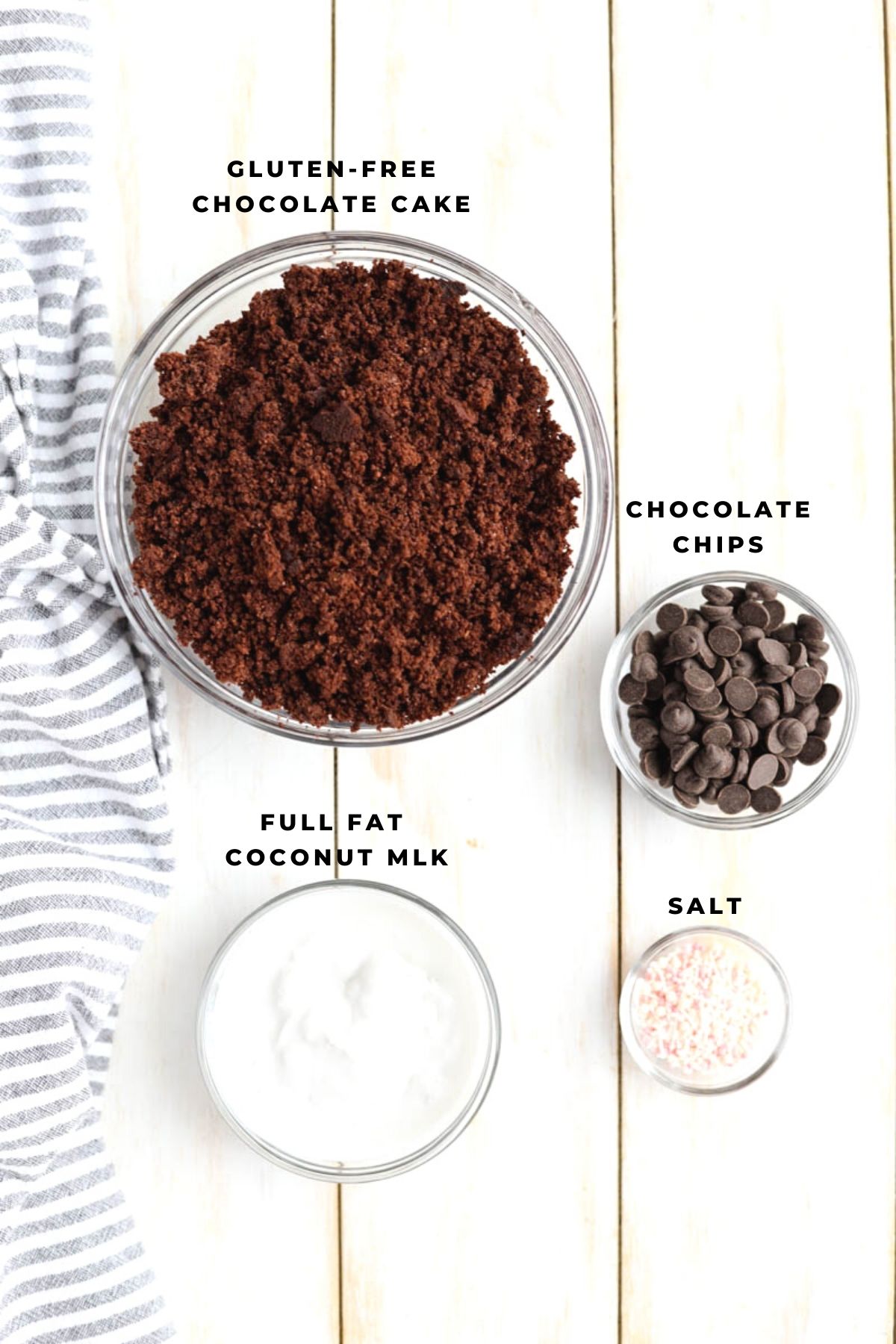 Overhead shot of cake pop ingredients.