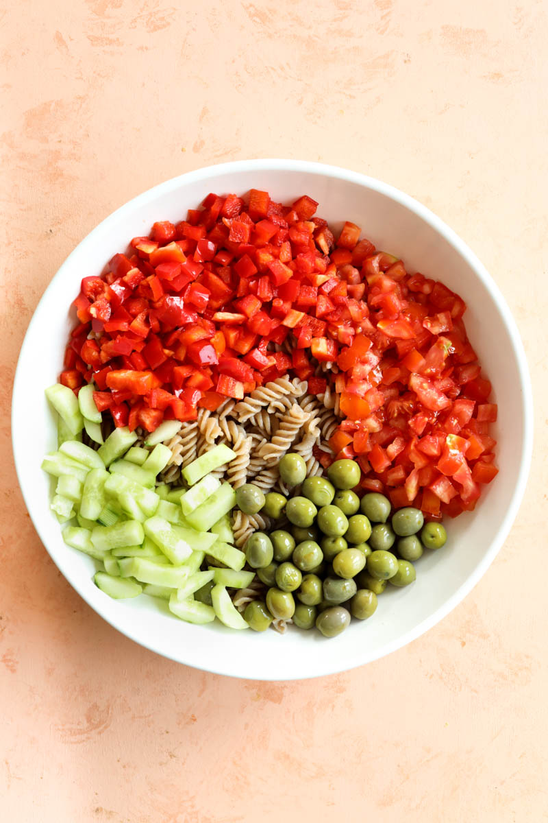 All ingredients in a white bowl.