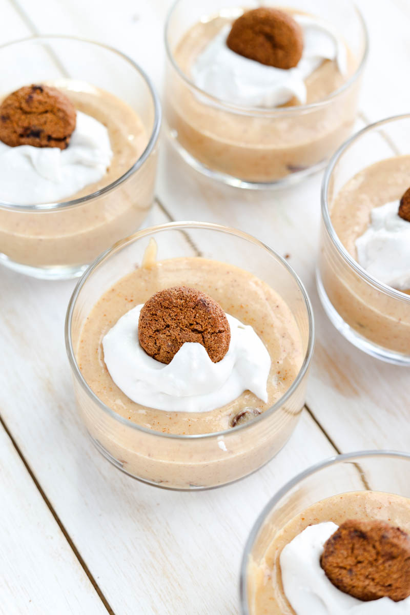 Cookie dough yogurt cups with cookie on top.
