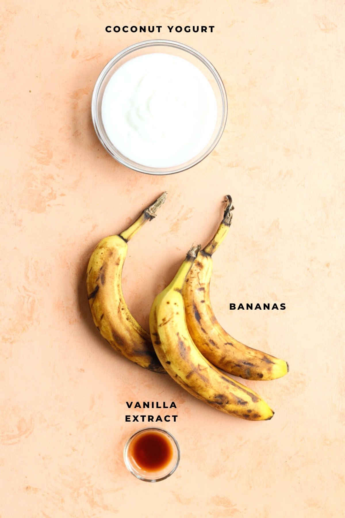 Overhead shot of banana pudding ingredients.