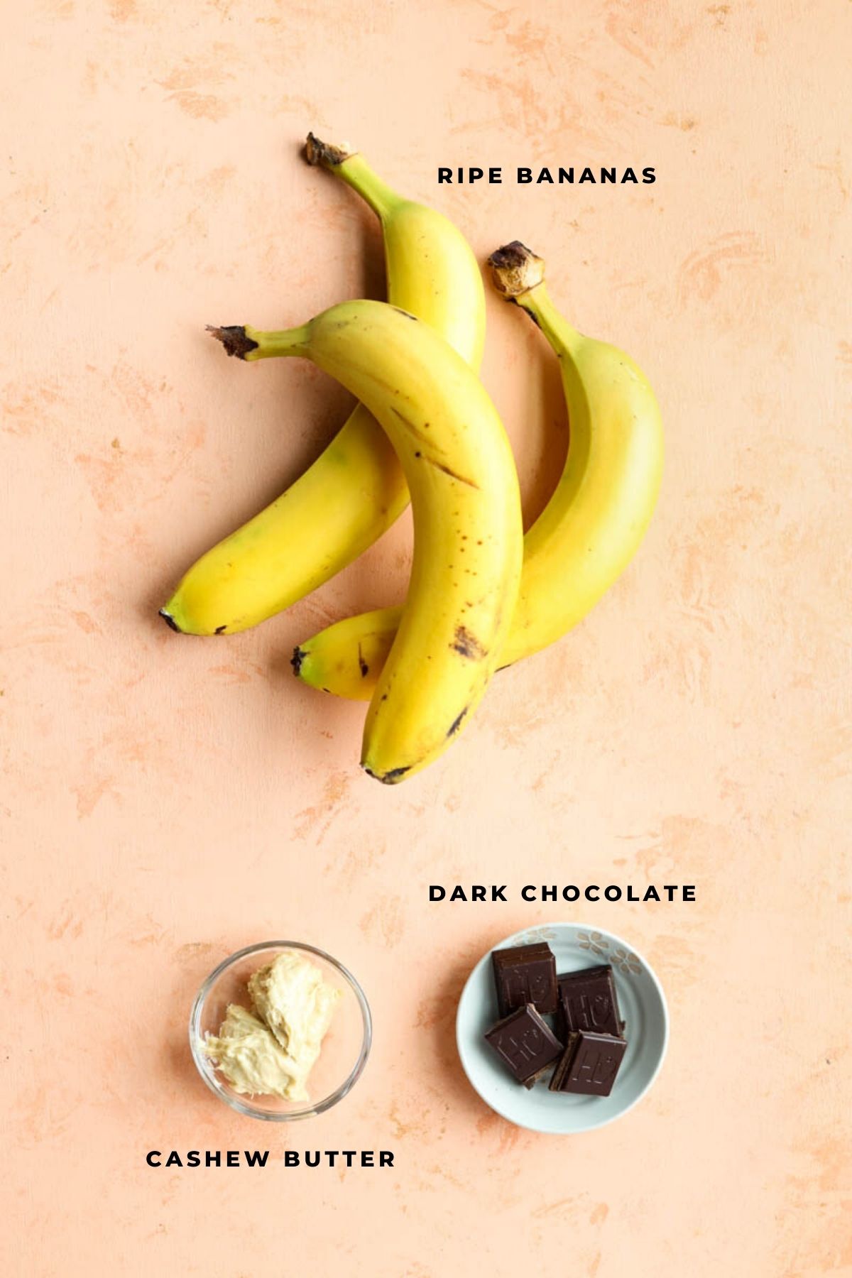 Ingredients for air fried bananas.