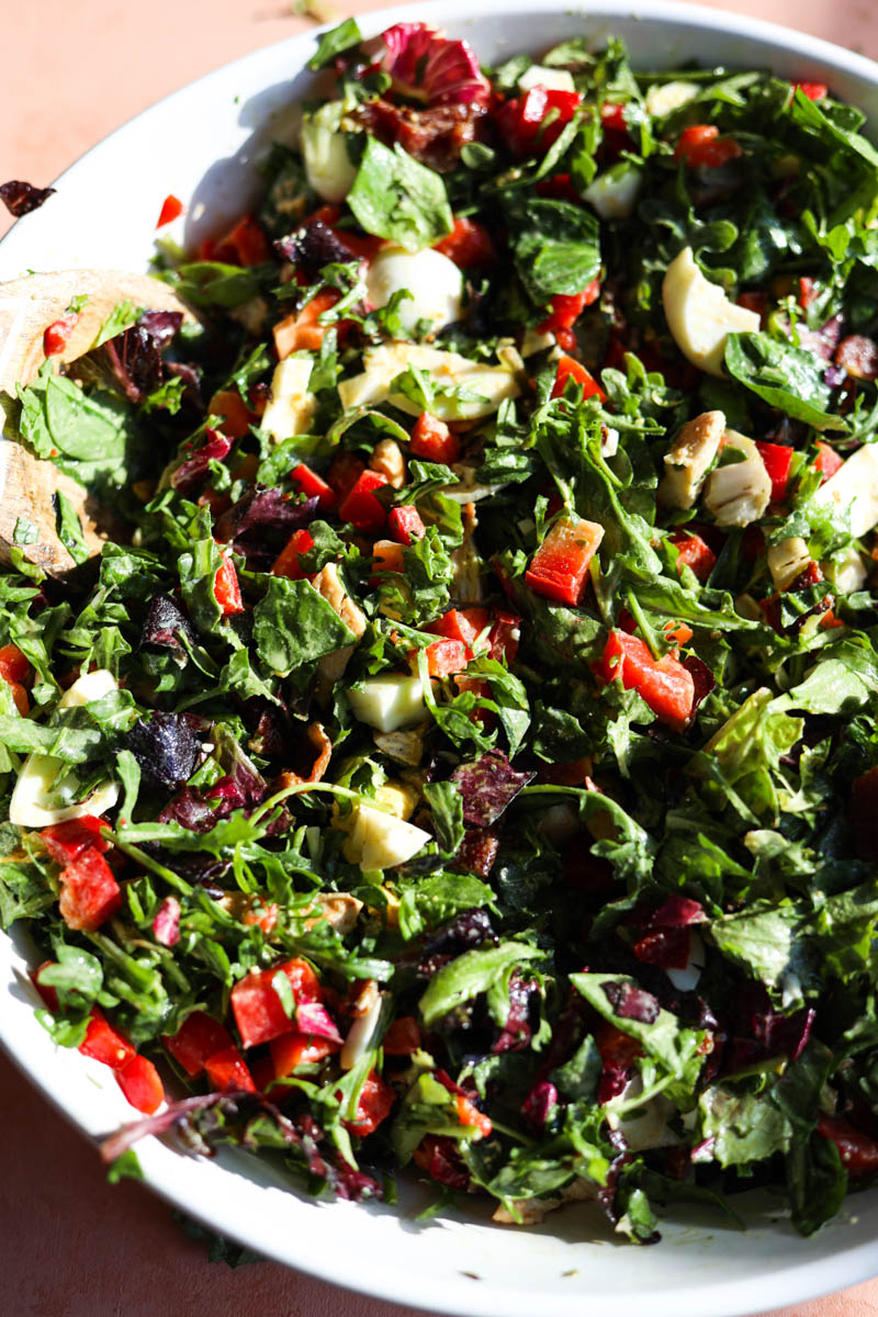 Cobb Salad tossed together.