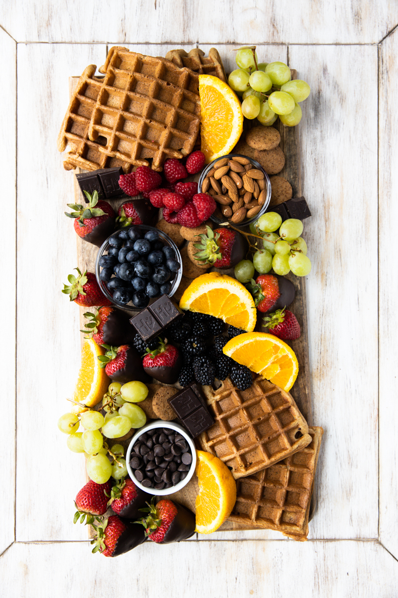 Overhead picture of small breakfast board.