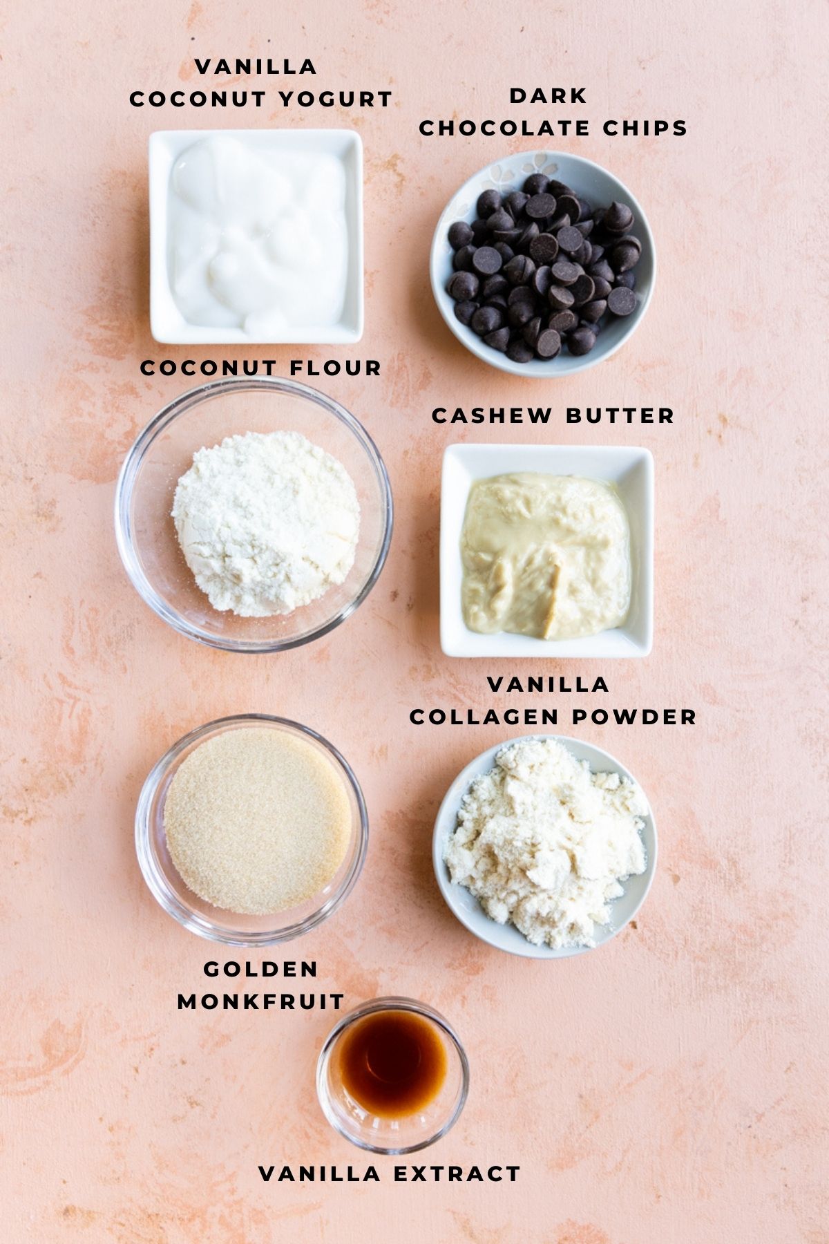 Cookie dough ball ingredients measured out.