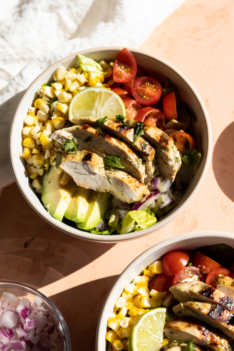 Southwest chicken taco bowls.