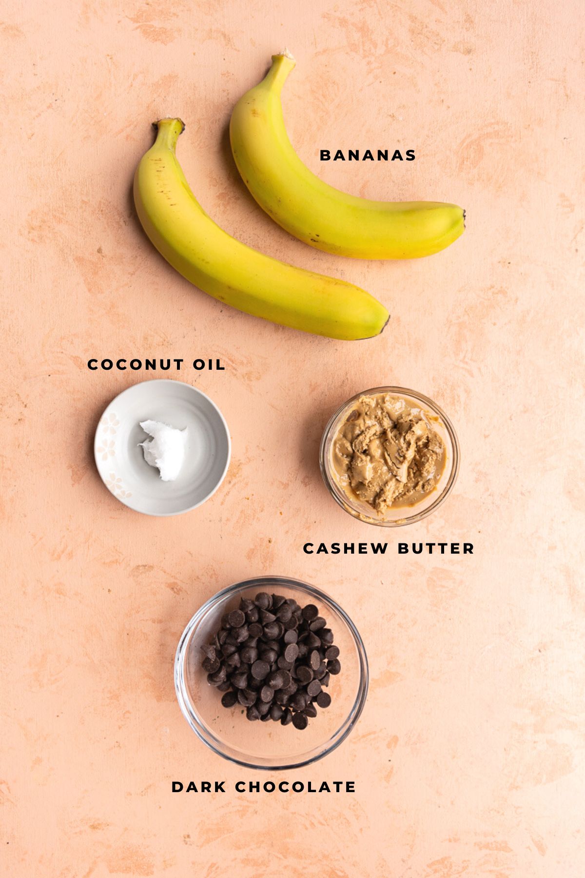 Banana bite ingredients measured out.