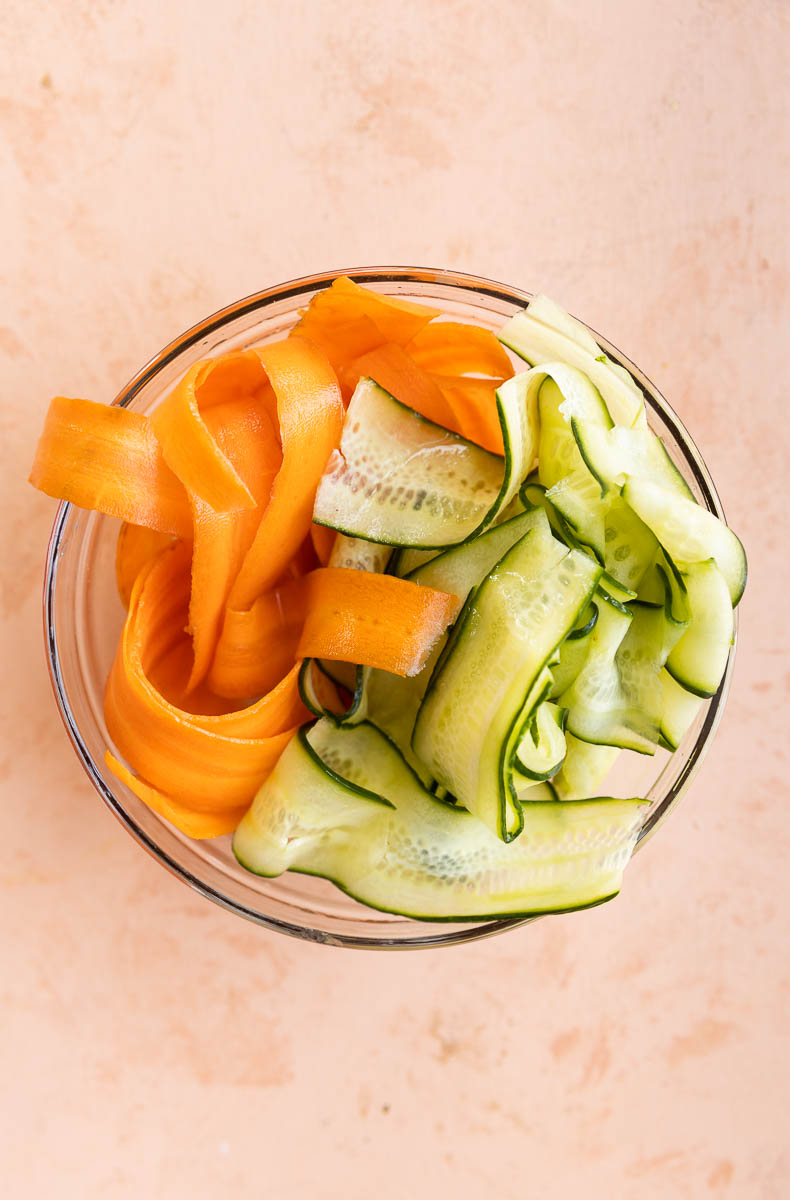 Cucumber and carrot salad.